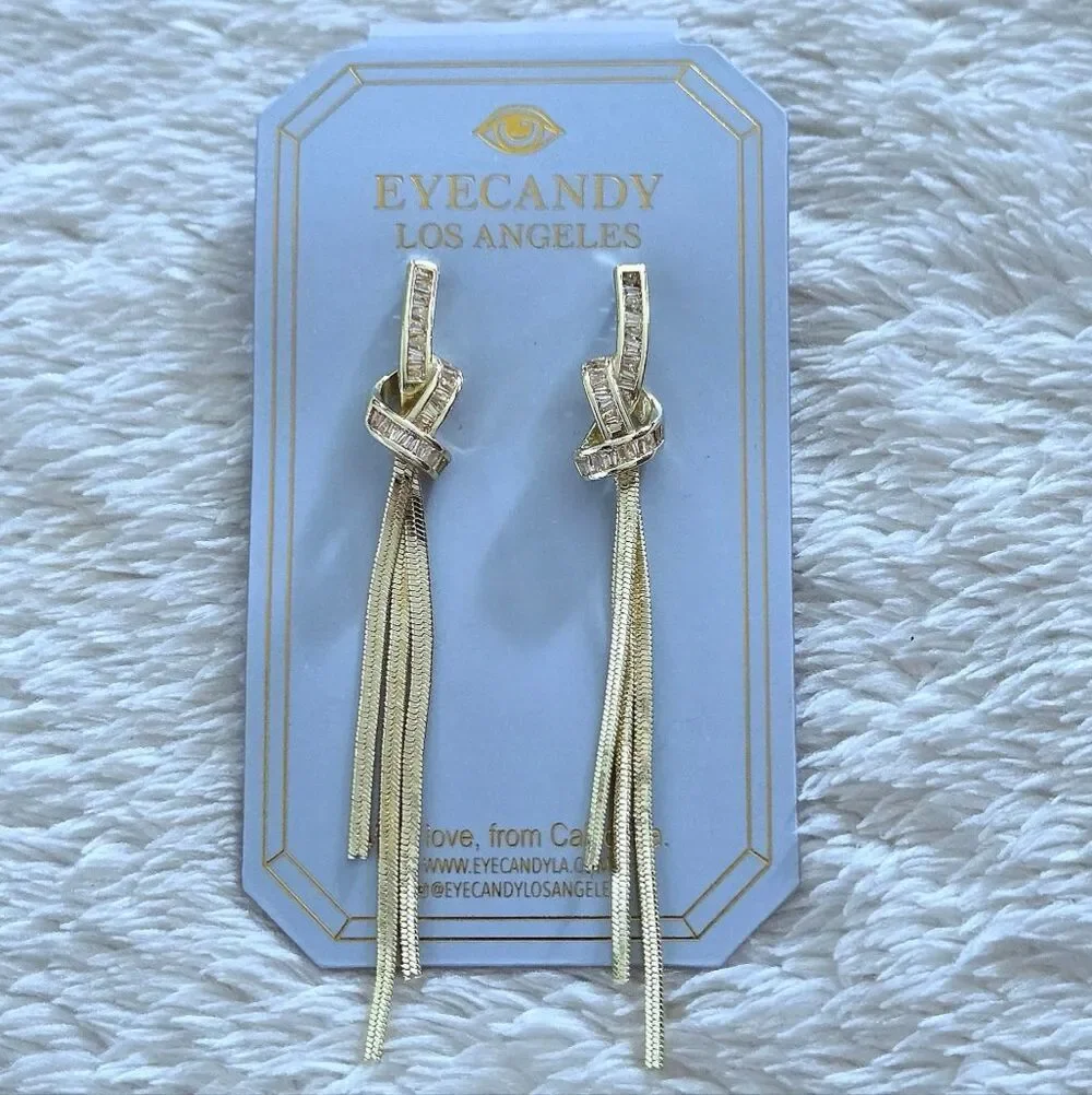 Eye👁 Candy🍭 Knotted🪢 Dangle Earrings